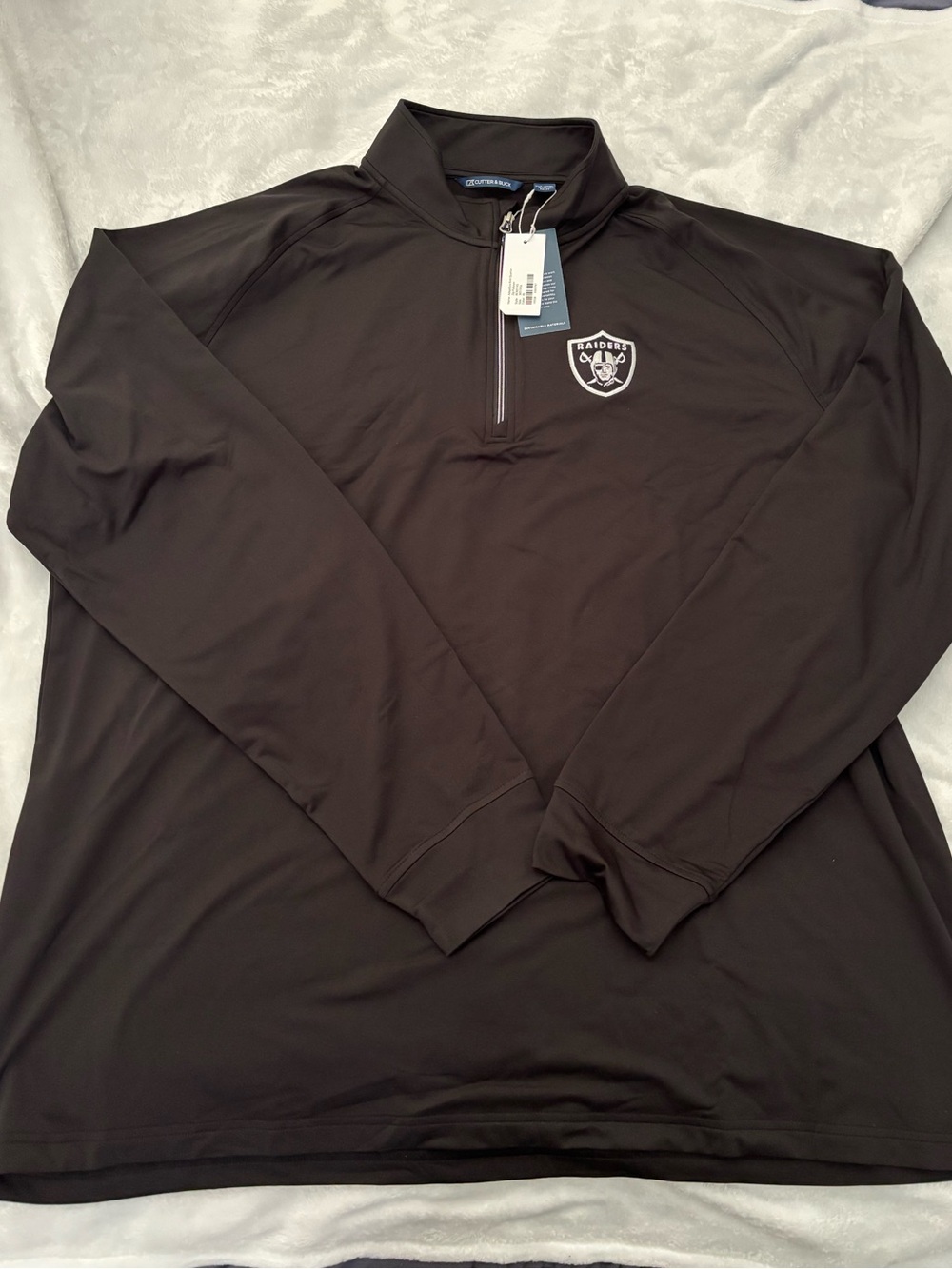 Raiders Adapt Eco Knot Quarter Zip Pullover